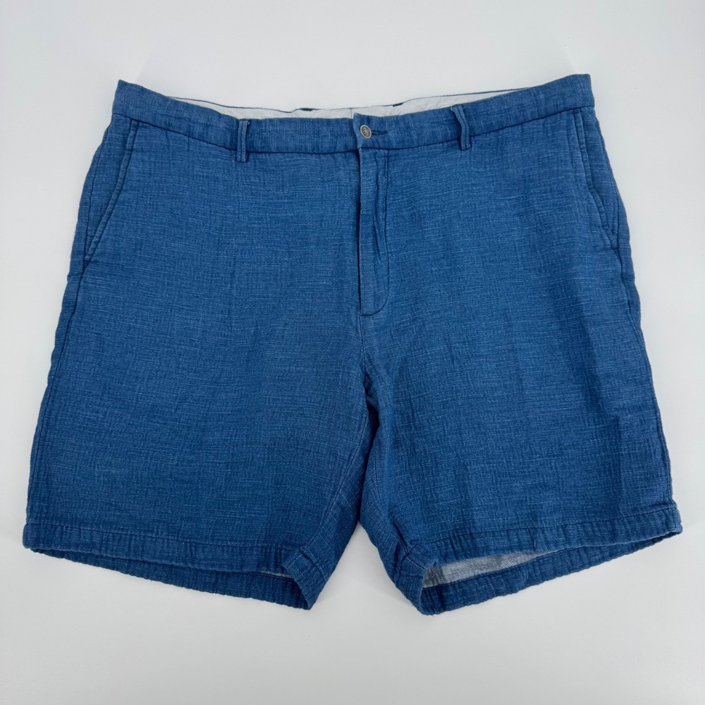 Peter‎ Millar Mens Blue Textured Flat Front Golf Shorts Size 40